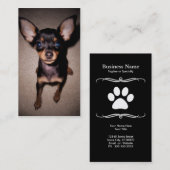 miniatuur pinscher visitekaartje (Voorkant / Achterkant)