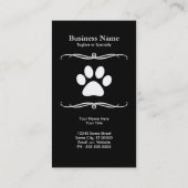 miniatuur pinscher visitekaartje (Achterkant)