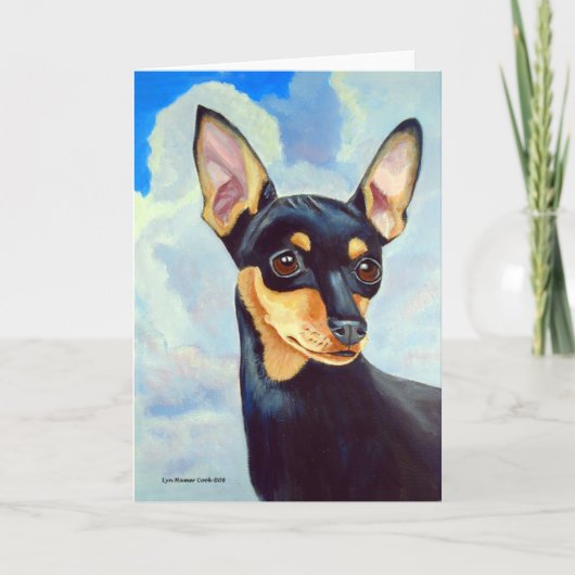 Miniatuur Pinscher-Wenskaarten Kaart (Voorkant)