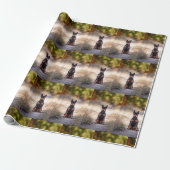 Miniatuur Pinscher Zittend Cadeaupapier (Uitgerold)