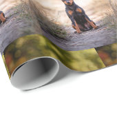 Miniatuur Pinscher Zittend Cadeaupapier (Rol Hoek)