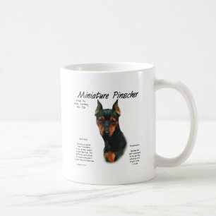 Miniatuur Pinscher (zwart/roest) Geschiedenisontwe Koffiemok