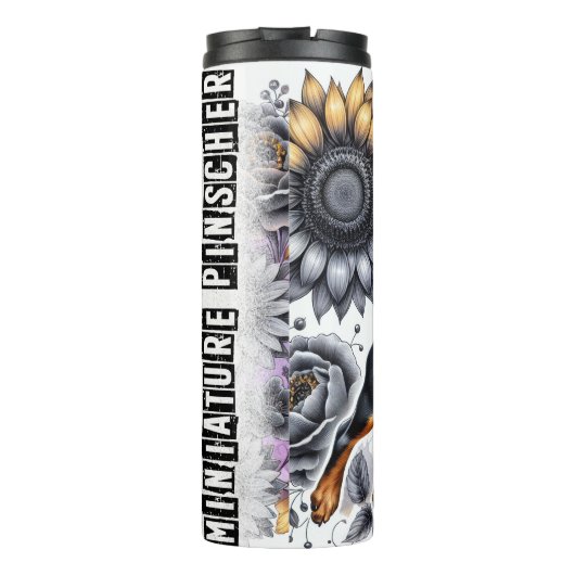 Miniatuur Pinscher's Grijswaardentuin Thermosbeker (Achterkant)