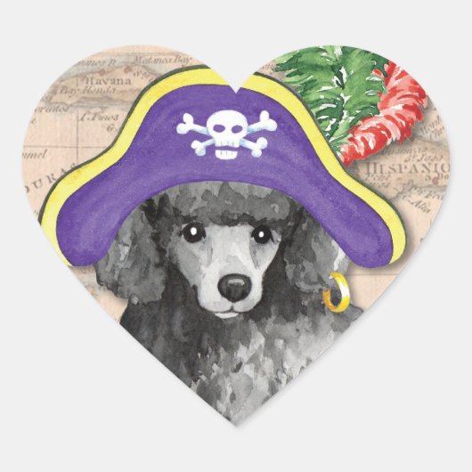 Miniatuur Podle Pirate Hart Sticker (Voorkant)