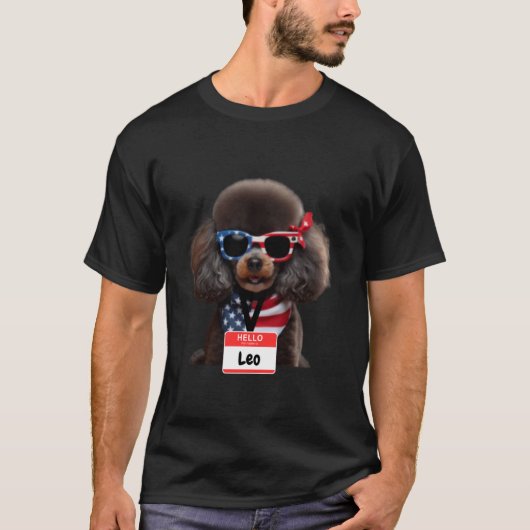 Miniatuur Poedel Hond Leo Mannen Vrouwen Kinder Jo T-shirt (Voorkant)
