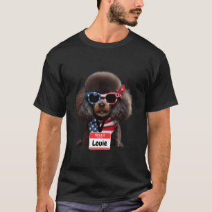 Miniatuur Poedel Hond Louie Mannen Vrouwen Kinder  T-shirt