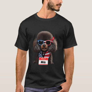 Miniatuur Poedel Hond Milo Mannen Vrouwen Kinder J T-shirt