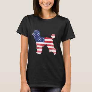 Miniatuur Poedel Hond Papa Mam Silhouet Amerikaans T-shirt