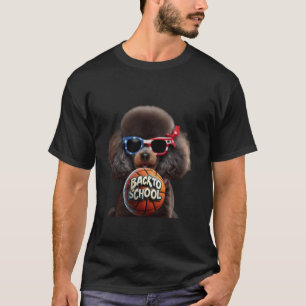 Miniatuur Poedel Terug naar school Basketbal Kinde T-shirt