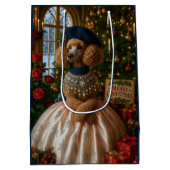 Miniatuur Poodle Vakantie  Medium Cadeauzakje (Achterkant)