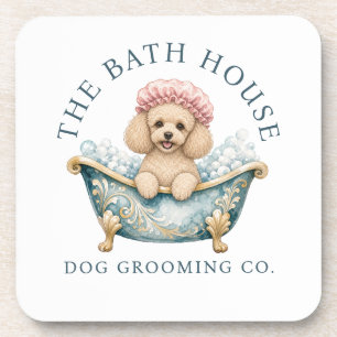 Miniatuur Poodle Witte Hond Grooming Onderzetters
