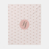 Miniatuur Rozen & Monogram Fleece Deken (Voorkant)