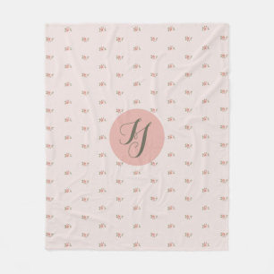 Miniatuur Rozen & Monogram Fleece Deken