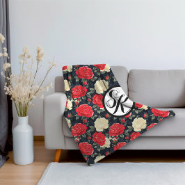 Miniatuur Rozen & Monogram Sherpa Deken