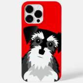 Miniatuur Schnauzer Aangepaste achtergrondkleur Case-Mate iPhone Case (Achterkant)