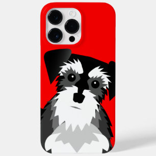 Miniatuur Schnauzer Aangepaste achtergrondkleur Case-Mate iPhone 14 Pro Max Hoesje