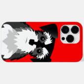 Miniatuur Schnauzer Aangepaste achtergrondkleur Case-Mate iPhone Case (Achterkant (horizontaal))