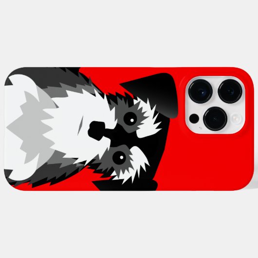 Miniatuur Schnauzer Aangepaste achtergrondkleur Case-Mate iPhone Case (Achterkant (horizontaal))