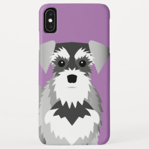 Miniatuur Schnauzer Aangepaste achtergrondkleur Case-Mate iPhone Case