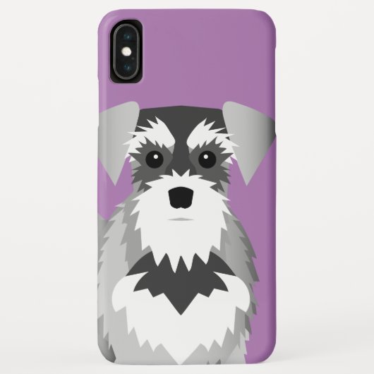 Miniatuur Schnauzer Aangepaste achtergrondkleur Case-Mate iPhone Case (Achterkant)