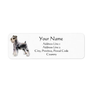 Miniatuur Schnauzer Adresetiketten Etiket