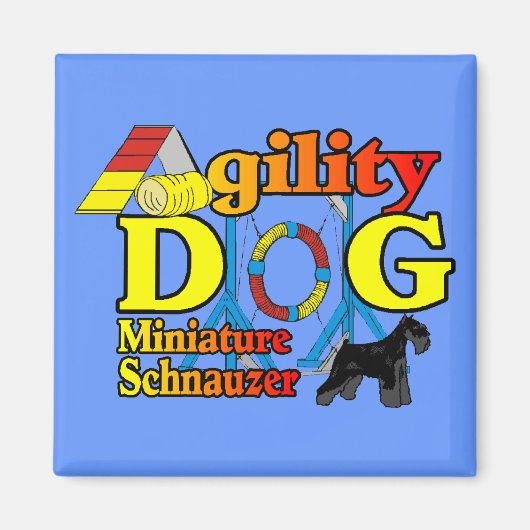 Miniatuur_Schnauzer_Agility Magneet (Voorkant)