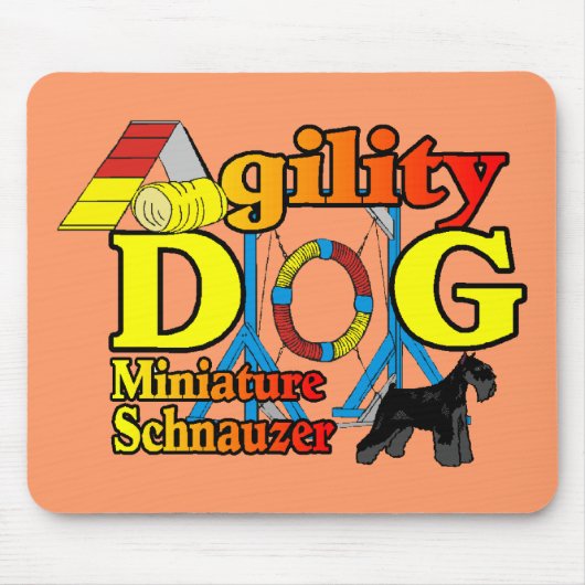 Miniatuur_Schnauzer_Agility Muismat (Voorkant)