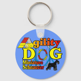 Miniatuur_Schnauzer_Agility Sleutelhanger