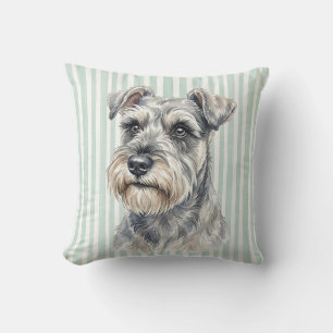Miniatuur Schnauzer Aquarel Worp Kussen
