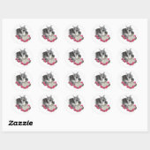 Miniatuur Schnauzer Art Gifts Ronde Sticker (Vel)