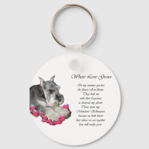 Miniatuur Schnauzer Art Gifts Sleutelhanger