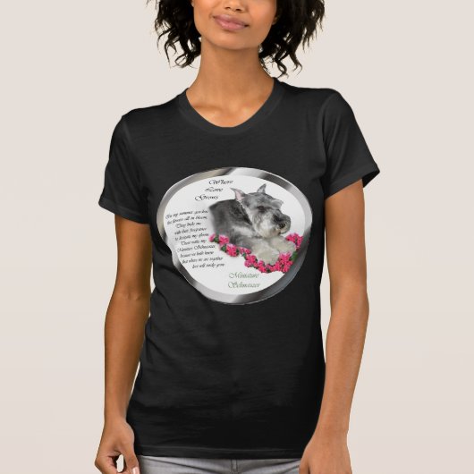 Miniatuur Schnauzer Art Gifts T-shirt (Voorkant)