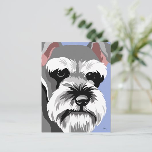 Miniatuur Schnauzer Briefkaarten (Staand voorkant)