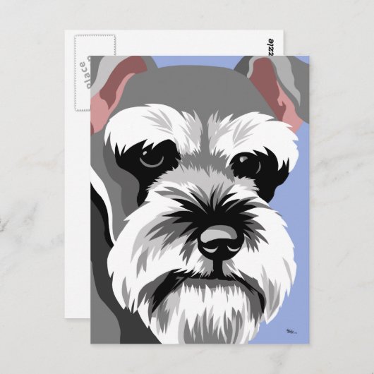 Miniatuur Schnauzer Briefkaarten (Voorkant / Achterkant)