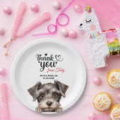 Miniatuur Schnauzer Bruiloft Dank u Papieren Bordje (Feest)