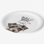 Miniatuur Schnauzer Bruiloft Dank u Papieren Bordje (Gekanteld)