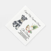 Miniatuur Schnauzer Bruiloft Handtekening Drink Se Servet (Hoek)