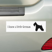 Miniatuur Schnauzer bumpersticker (Op auto)