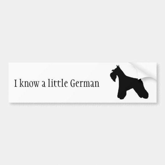 Miniatuur Schnauzer bumpersticker (Voorkant)