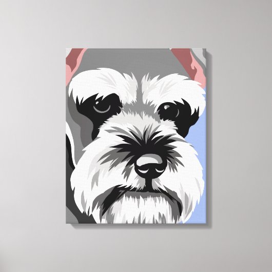 Miniatuur Schnauzer Canvas Kunst (Voorkant)