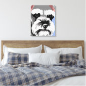 Miniatuur Schnauzer Canvas Kunst (Insitu (Slaapkamer))