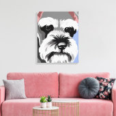 Miniatuur Schnauzer Canvas Kunst (Insitu (Woonkamer))