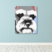 Miniatuur Schnauzer Canvas Kunst (Insitu (Houten vloer))