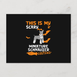 Miniatuur Schnauzer Costume Halloween Lazy Scary Briefkaart