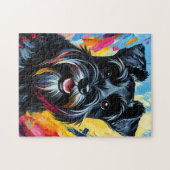 Miniatuur Schnauzer Dog Acryl Print Hondenliefhebb Legpuzzel (Horizontaal)