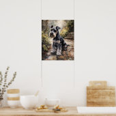 Miniatuur Schnauzer Dog Art Print Poster (Keuken)
