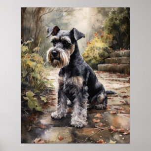 Miniatuur Schnauzer Dog Art Print Poster