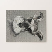 Miniatuur Schnauzer Dog Art Puzzle. Legpuzzel (Horizontaal)