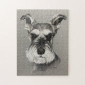 Miniatuur Schnauzer Dog Art Puzzle. Legpuzzel (Verticaal)