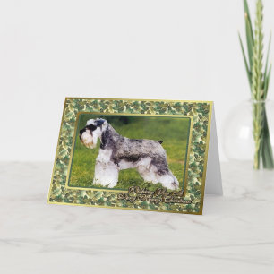 Miniatuur Schnauzer Dog Blank-kerstkaart Feestdagen Kaart